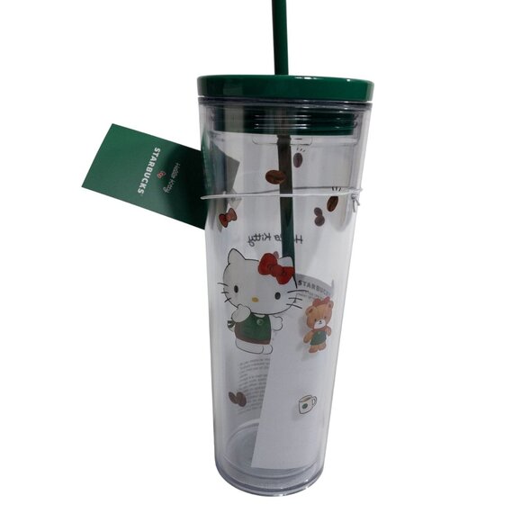 NEW Hello Kitty Starbucks Clear Cold Cup Holiday 2025 - Picture 1 of 8